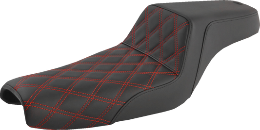 Saddlemen Step Up Red Lattice Stitch Seat fits 2004-2022 Harley Sportster XL
