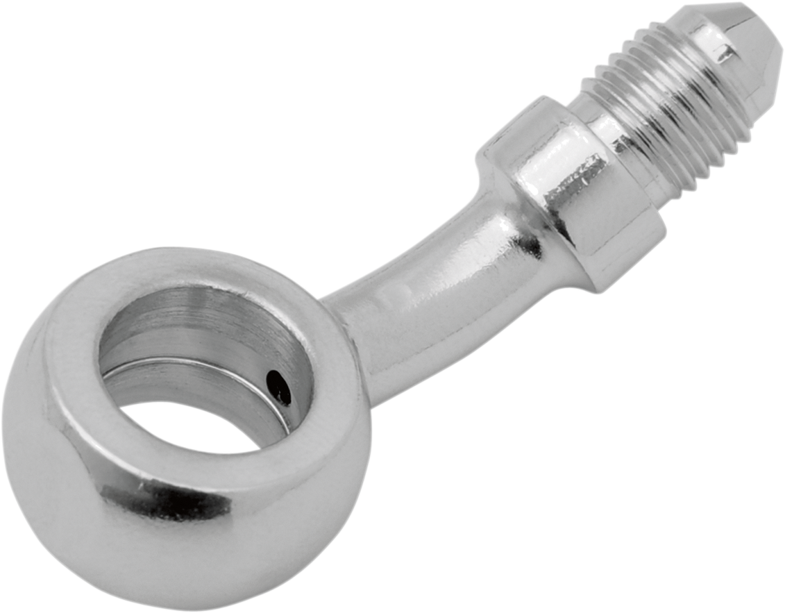 Drag Specialties Chrome 12mm 35 Degree Brake Line Banjo Fitting -3 AN Male