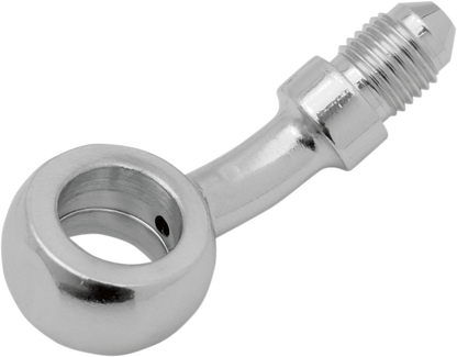 Drag Specialties Chrome 12mm 35 Degree Brake Line Banjo Fitting -3 AN Male