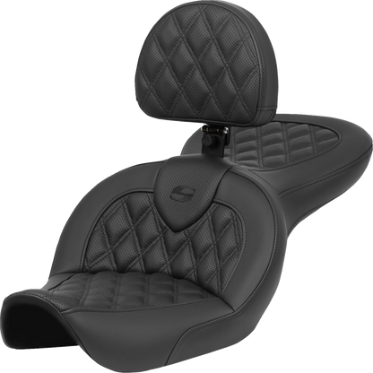 Saddlemen Roadsofa with Backrest Gel Seat for 1996-2003 Harley Dyna Wide Glide