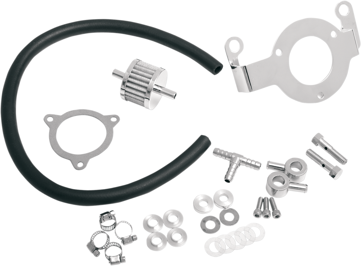 Drag Specialties Crankcase Breather Kit 2008-2017 Harley Touring Softail FLHX