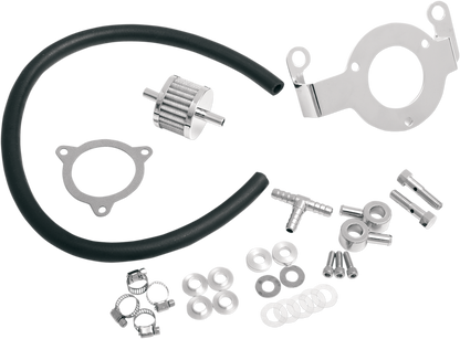 Drag Specialties Crankcase Breather Kit 2008-2017 Harley Touring Softail FLHX
