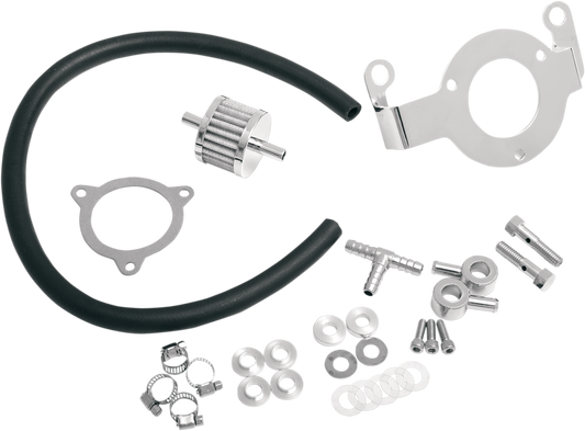 Drag Specialties Crankcase Breather Kit 2008-2017 Harley Touring Softail FLHX