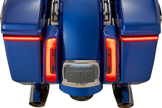 Ciro Bag Blade Smoke LED Saddlebag Lights for 2023-2026 Harley Road Street Glide