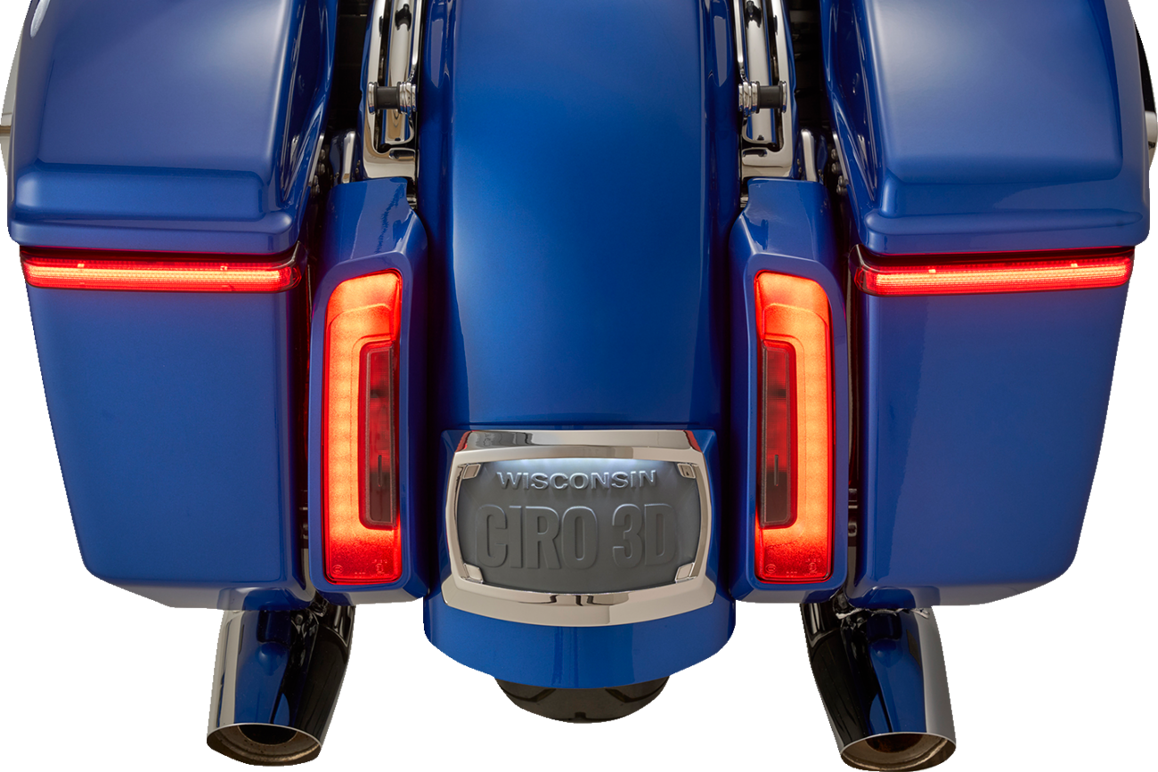 Ciro Bag Blade Red LED Saddlebag Lights for 2023-2026 Harley Road Street Glide