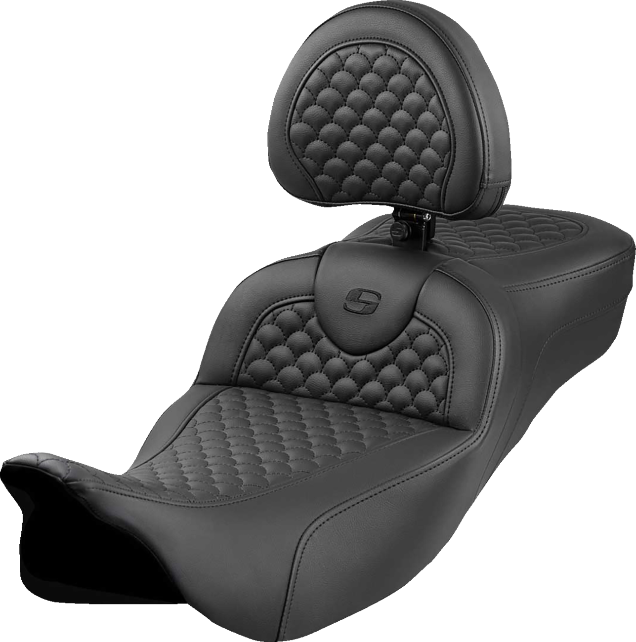 Saddlemen Roadsofa Scallop Extended Seat & Backrest for 2008-2024 Harley Touring