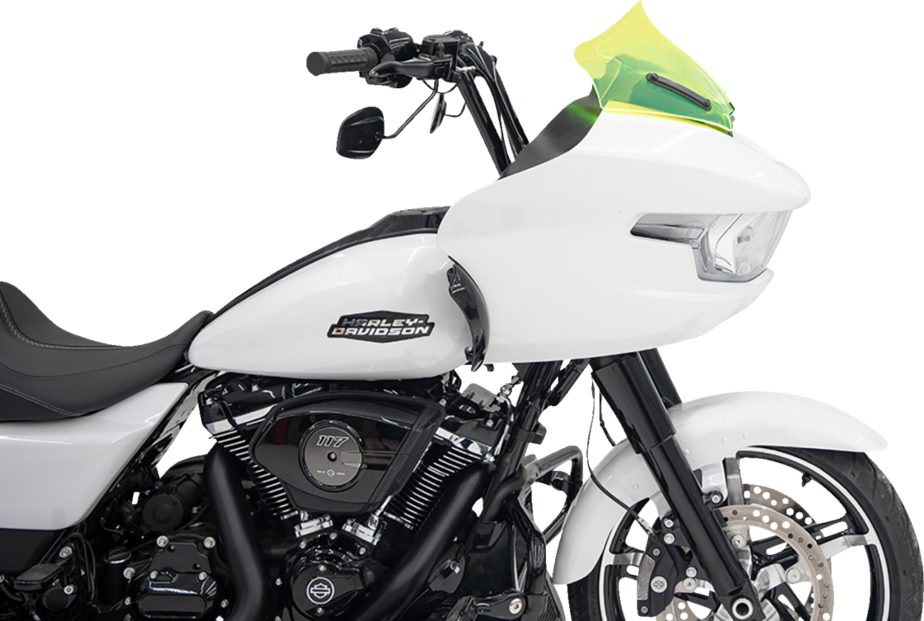 Klock Werks Kolor Flare 10" Green Ice Windshield for 2023-2025 Harley Road Glide
