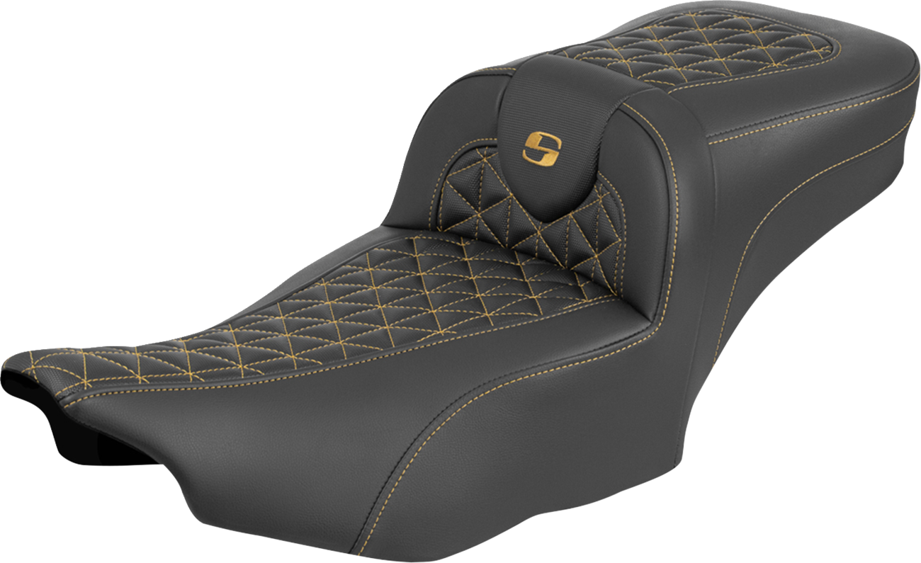 Saddlemen Roadsofa Gold Tri Gripper Extended Seat for 2023-2025 Harley Touring
