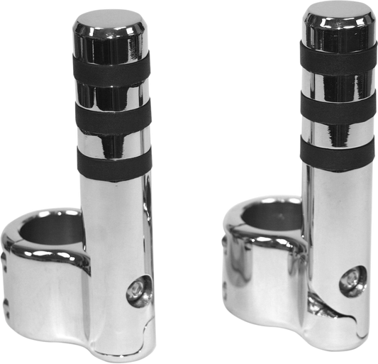 Lindby Chrome Driver Clamp on Highway Freeway Bar Engine Guard 1-1/2" Footpegs
