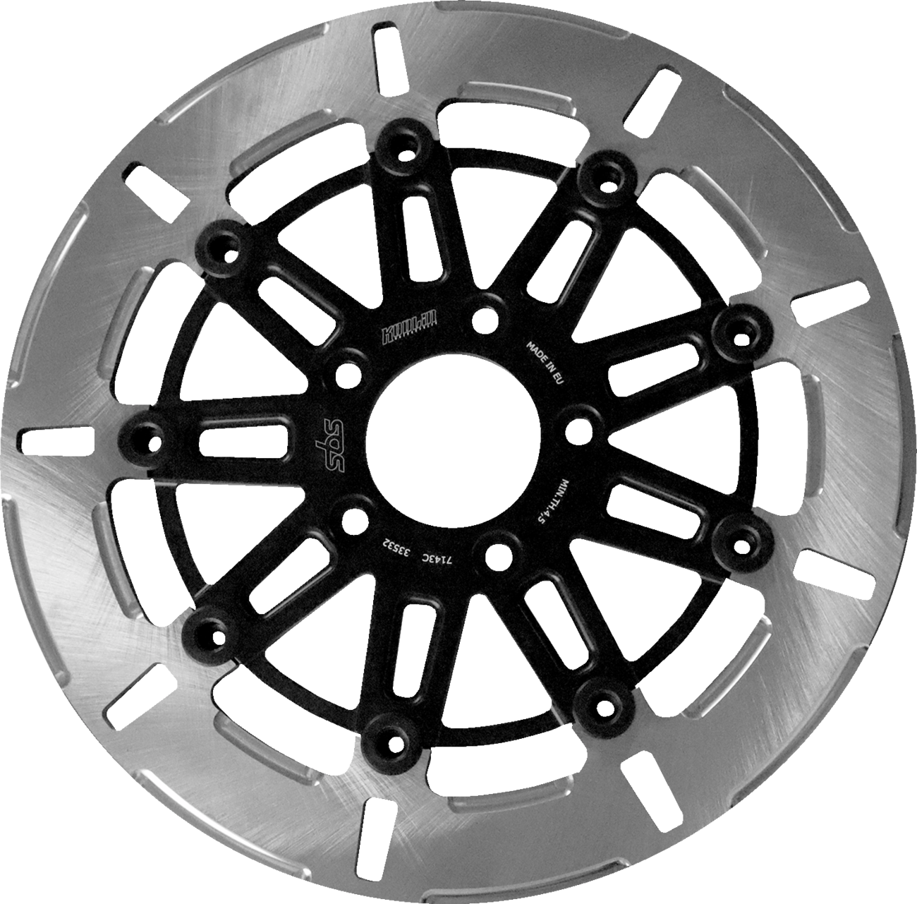 SBS Kodlin 9-Spoke 11.8" Floating Front Brake Rotor for 2018-2026 Harley Softail