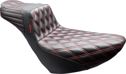 Le Pera Tailwhip Daddy Long Leg Red Diamond Seat for 2018-25 Harley Softail FXLR