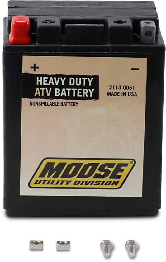 Moose Heavy Duty YTX14AH Maintenance Free Battery for 83-13 Arctic Cat Polaris