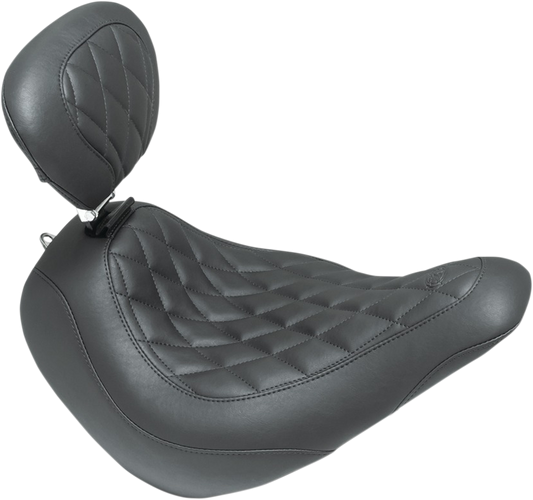 Mustang Tripper Solo Seat & Backrest fits 2018-2025 Harley Softail FXLR FLSB