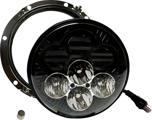Custom Dynamics Shark Demon 7" Color Changing Headlight for 94-13 Harley Touring