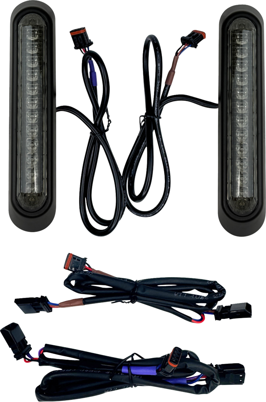 Custom Dynamics Low Profile Smoke Saddlebag Lights for 22-26 Harley Low Rider ST