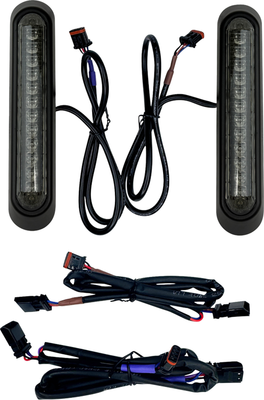 Custom Dynamics Low Profile Smoke Saddlebag Lights for 22-26 Harley Low Rider ST