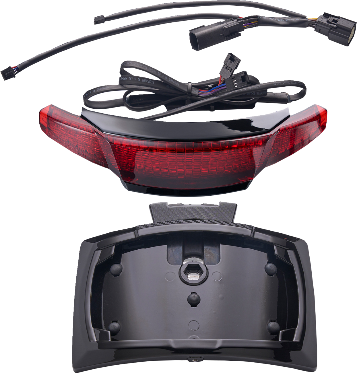 Ciro Latitude Black Taillight & License Plate Holder 2014-2024 Harley Touring