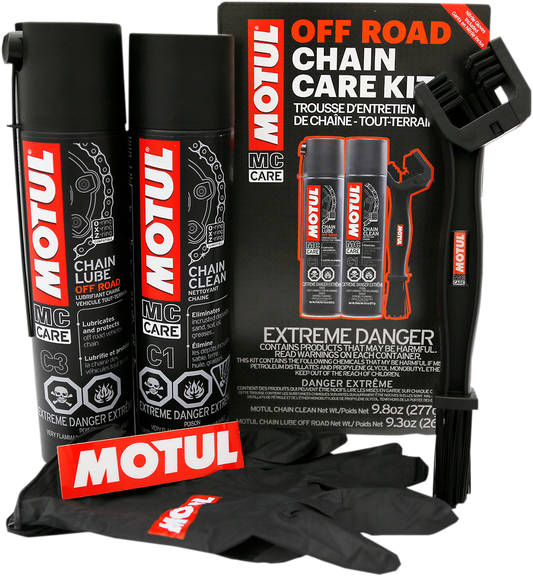 Motul Offroad Dirtbike MX ATV UTV Side by Side Dual Sport Chain Lube Care Kit