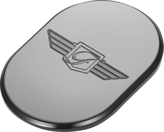 Figurati Designs Logo Black Right Antenna Insert 2009-2023 Harley Touring FLHX