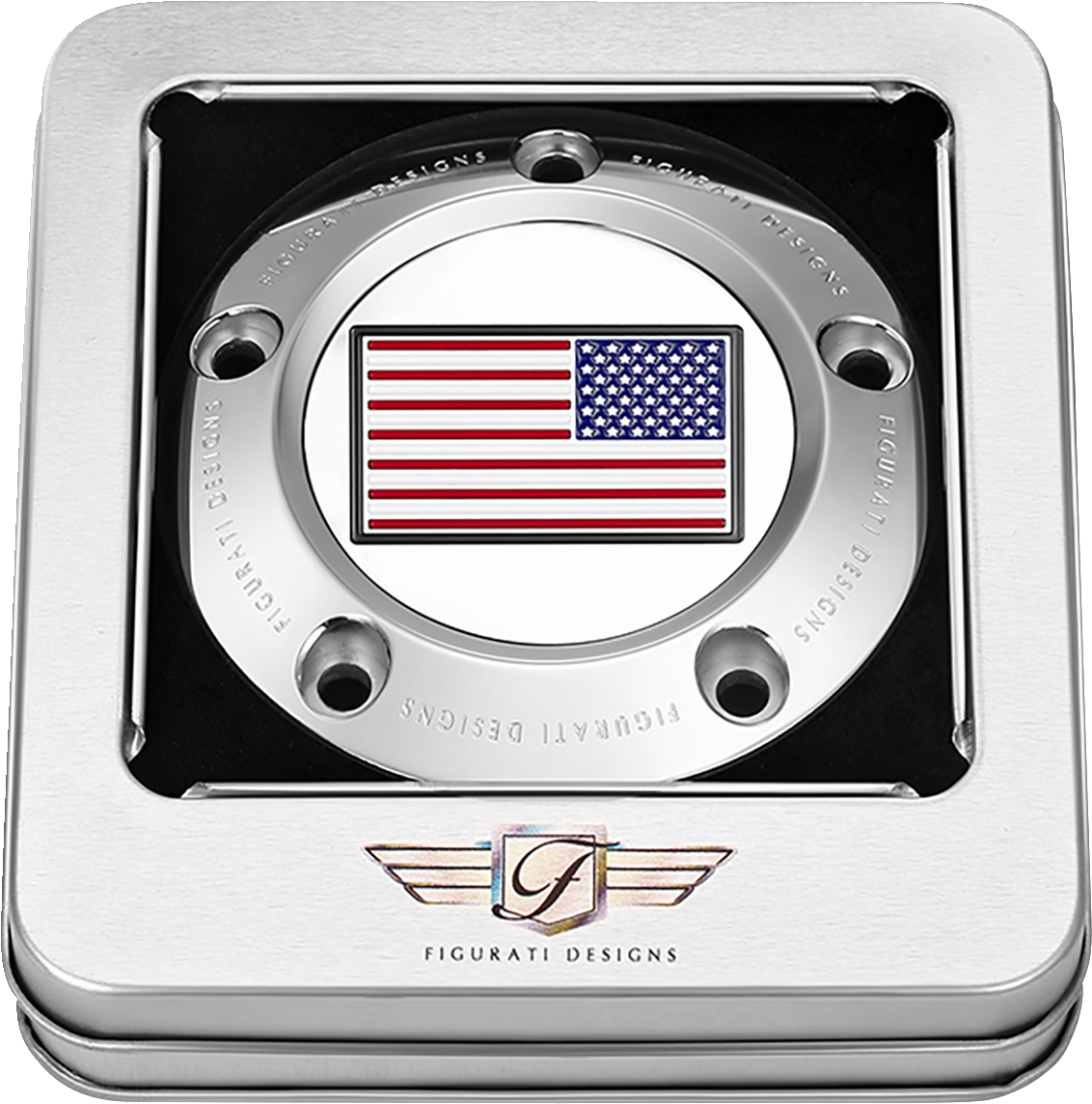Figurati Designs American Flag Timing Cover for 1999-2017 Harley Davidson