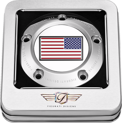 Figurati Designs American Flag Timing Cover for 1999-2017 Harley Davidson