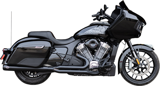 S&S Qualifier Black 2-1 Race Exhaust System fits 2020-2025 Indian Roadmaster
