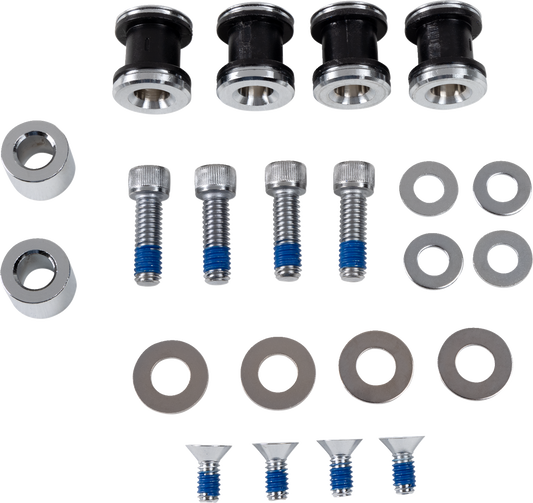 Drag Specialties Black Quick Detach Backrest Docking Kit for 2009-2025 Harley