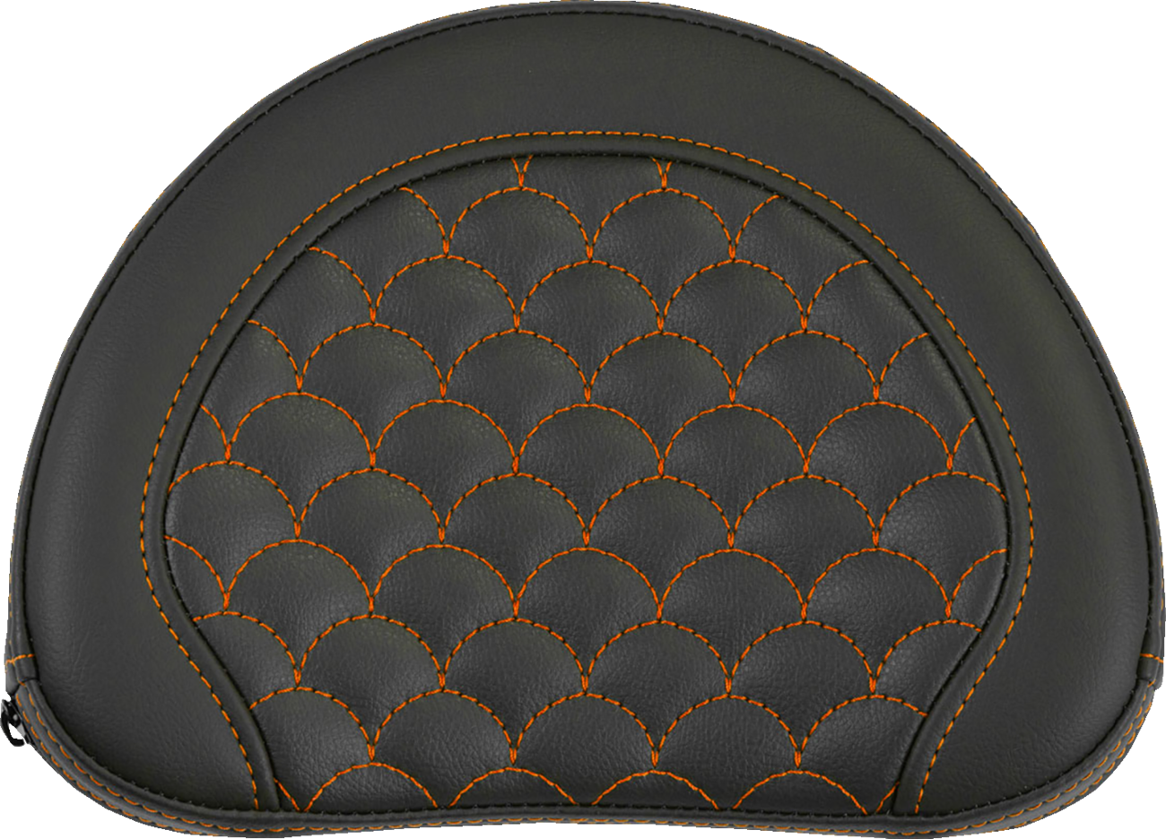 Saddlemen Contour Orange Dragon Scale Stitch Sissy Bar Backrest Pad for Harley