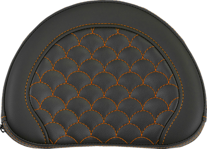 Saddlemen Contour Orange Dragon Scale Stitch Sissy Bar Backrest Pad for Harley