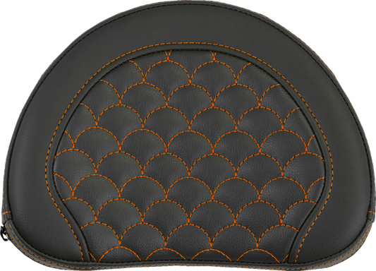 Saddlemen Contour Orange Dragon Scale Stitch Sissy Bar Backrest Pad for Harley