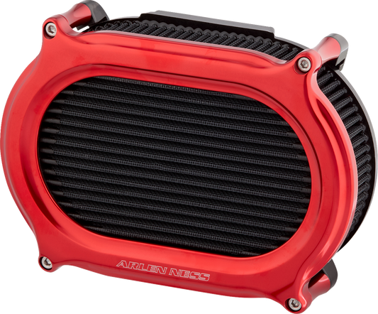 Arlen Ness Stage II Red Oval Air Filter Kit for 2017-2024 Harley Davidson