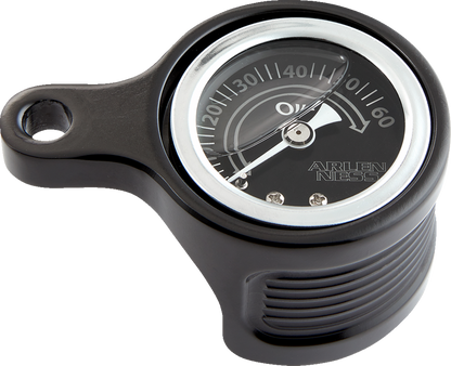 Arlen Ness Black Oil Pressure Gauge Kit for 2017-2024 Harley Touring Softail M8