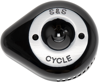 S&S Gloss Black Stealth Teardrop Carburetor Air Filter Cleaner Cover Harley