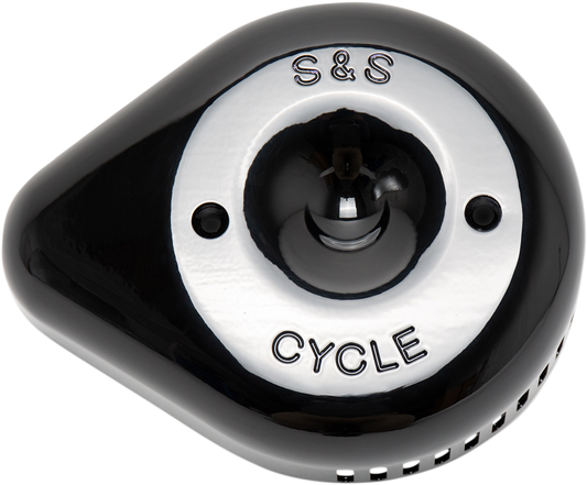 S&S Gloss Black Stealth Teardrop Carburetor Air Filter Cleaner Cover Harley