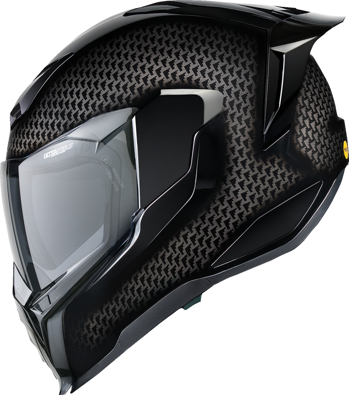 Icon Ultraflite Black Carbon Fiber Full Face MIPS Unisex Adult Motorcycle Helmet