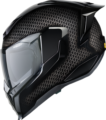 Icon Ultraflite Black Carbon Fiber Full Face MIPS Unisex Adult Motorcycle Helmet