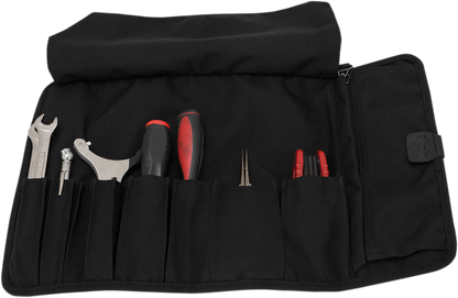 Burly Brand Black Zipper Buckle Cordura Textile Universal Motorcycle Tool Bag