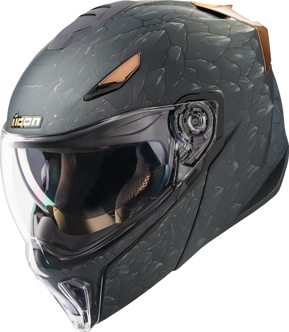 Icon Threshold Nocturnal 2 Matte Modular Full Face Adult Motorcycle Helmet