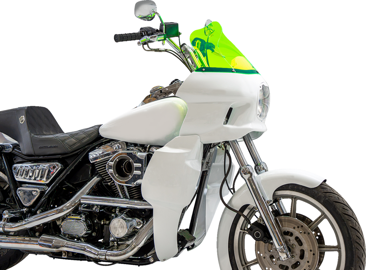 Klock Werks Flare 12.5" Green Ice Windshield fits Saddlemen S-RT Mini Fairing