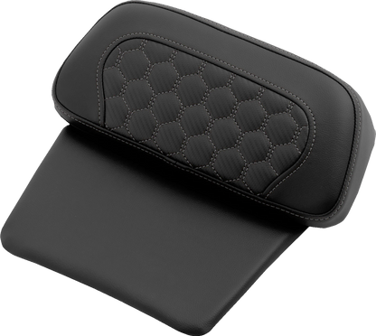 Saddlemen Chopped Tour Pak Gray Honeycomb Backrest Pad for 14-25 Harley Touring