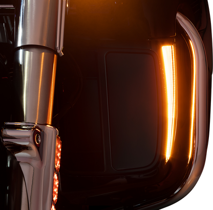 Ciro Black Fang Lower Fairing LED Accent Lights 2014-2024 Harley Touring FLHT