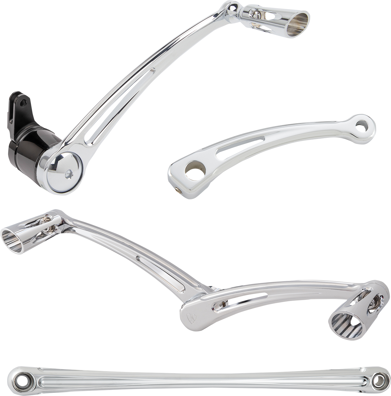 Arlen Ness Deep Cut Chrome Heel-Toe Foot Control Kit for 2000-24 Harley Touring