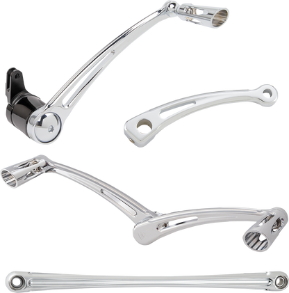 Arlen Ness Deep Cut Chrome Heel-Toe Foot Control Kit for 2000-26 Harley Touring