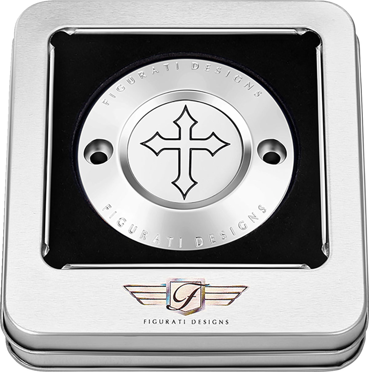 Figurati Designs Cross Stainless Steel Timing Cover for 2017-2023 Harley M8