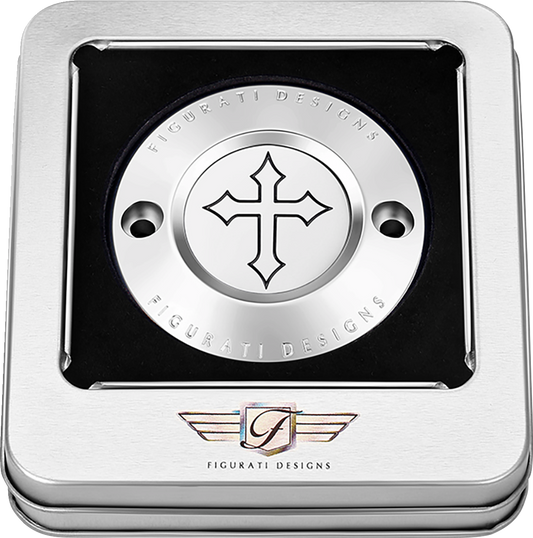 Figurati Designs Cross Stainless Steel Timing Cover for 2017-2023 Harley M8