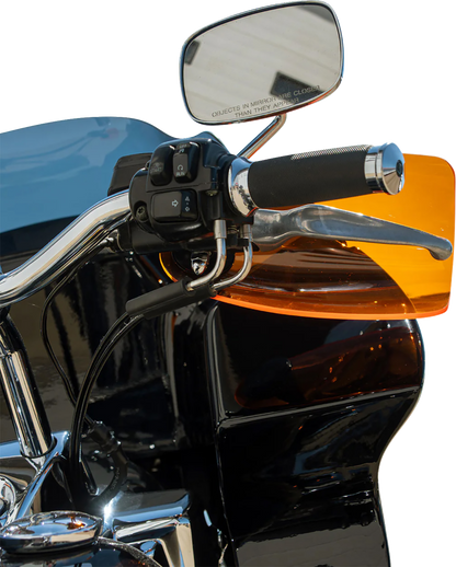 Klock Werks Flare Orange Hand Guards fits 2002-2025 Harley Hydraulic Clutch