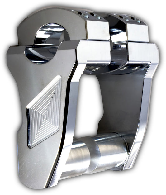 Rox Chrome Pivoting 3" Motorcycle 1" Handlebar Risers fits Harley Davidson
