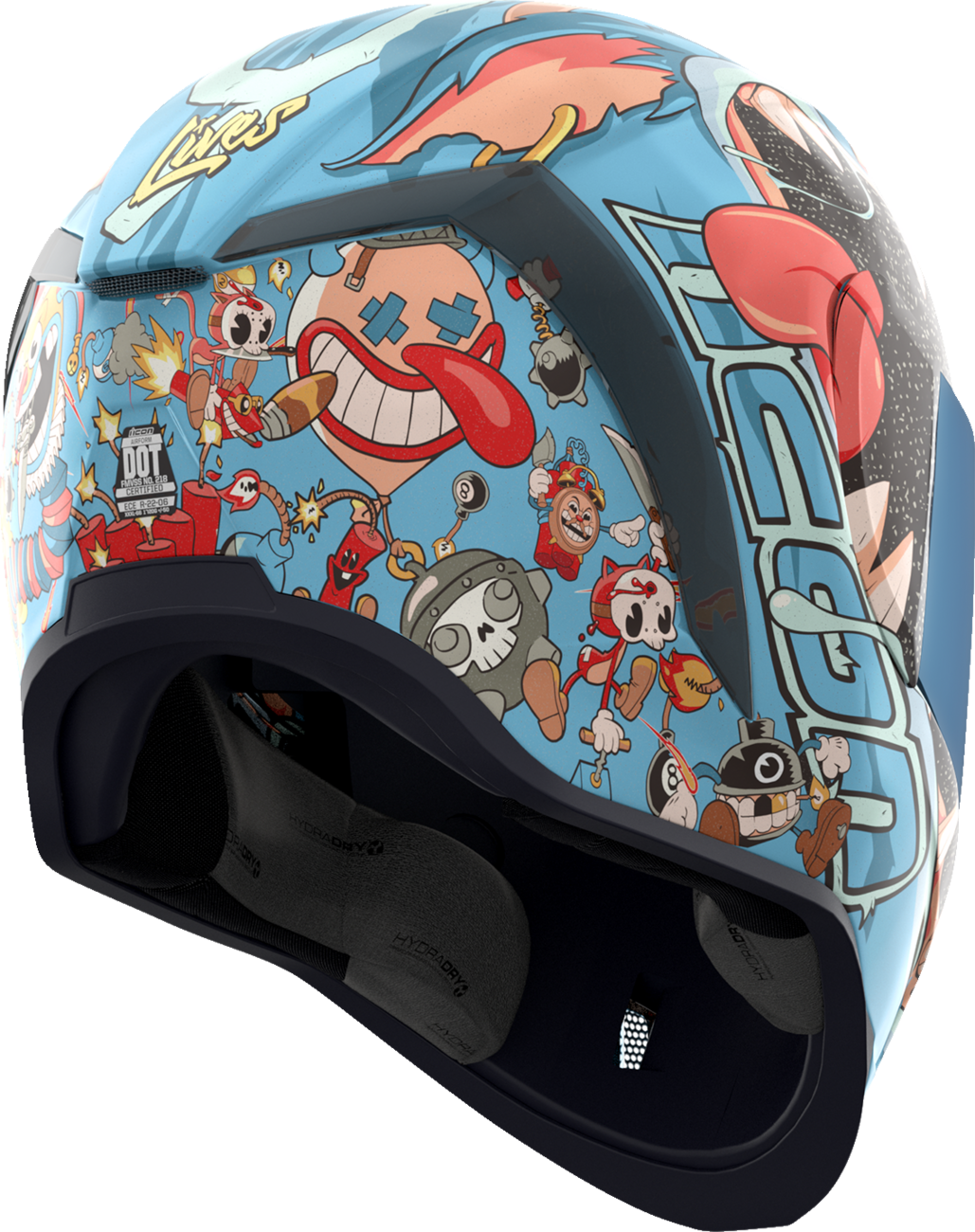 Icon Airform 9 Lives Blue MIPS Full Face Unisex Adult Street Motorcycle Helmet