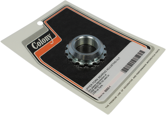 Colony Upper Fork Bearing Adjustment Nut 06-17 Harley Dyna FXDL FXD FXDWG FXDI