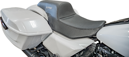 Slyfox Black Drifter Seat  w/ Gray Logo fits 2023-2025 Harley Touring Road Glide